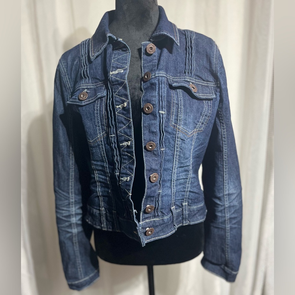 Preloved-SanFrancisco Denim, Denim Jacket, Jean Jacket Dark Wash.